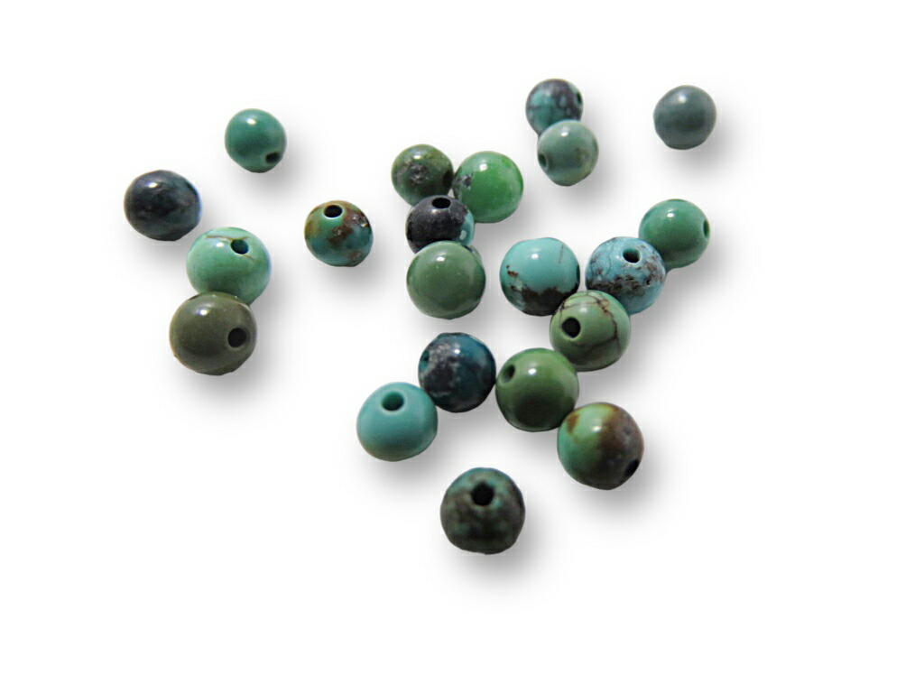 楽天市場】ターコイズビーズ プレーンタイプ 高さ5mm 5個売り【トルコ