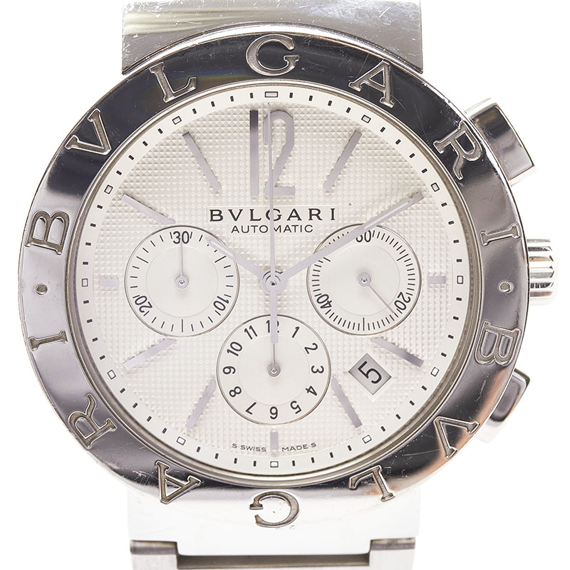 2023低価 BVLGARI - ブルガリ BVLGARI メンズ 文字盤 ホワイト 腕時計