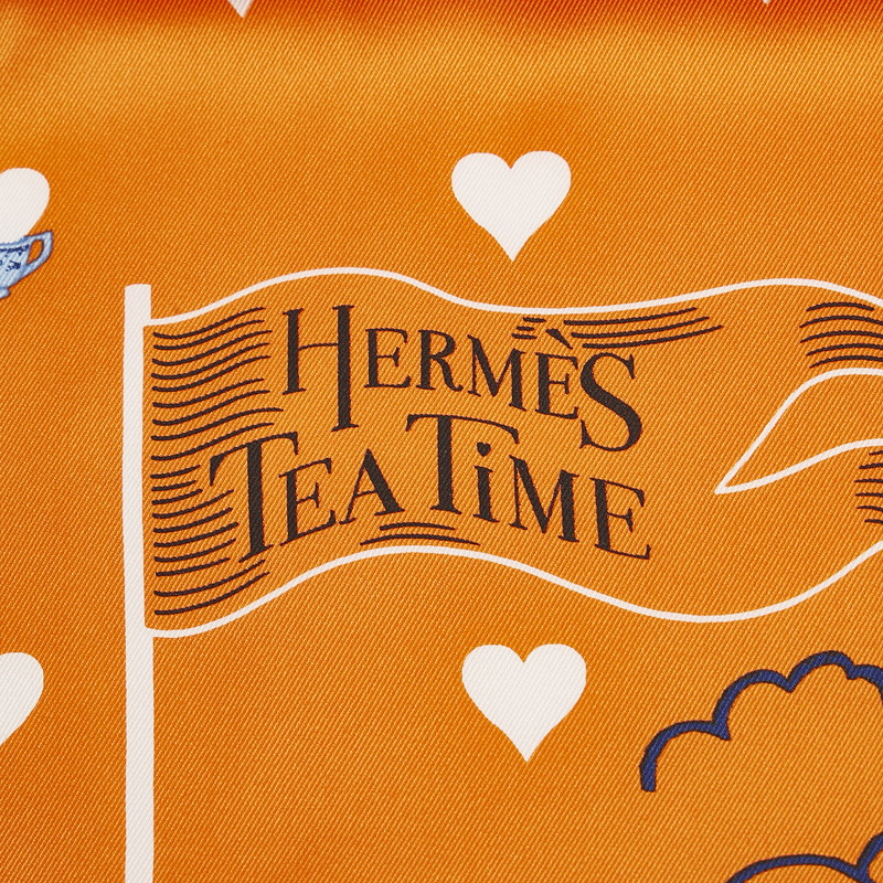 正規認証品!新規格 エルメス HERMES カレ70 TEA TIME スカーフ シルク