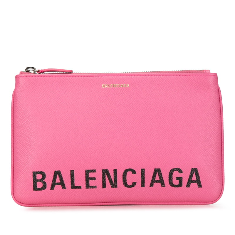 BALENCIAGA ロゴプリント ブラックポーチ Medium-644432210D51060_F.jpg?v=1