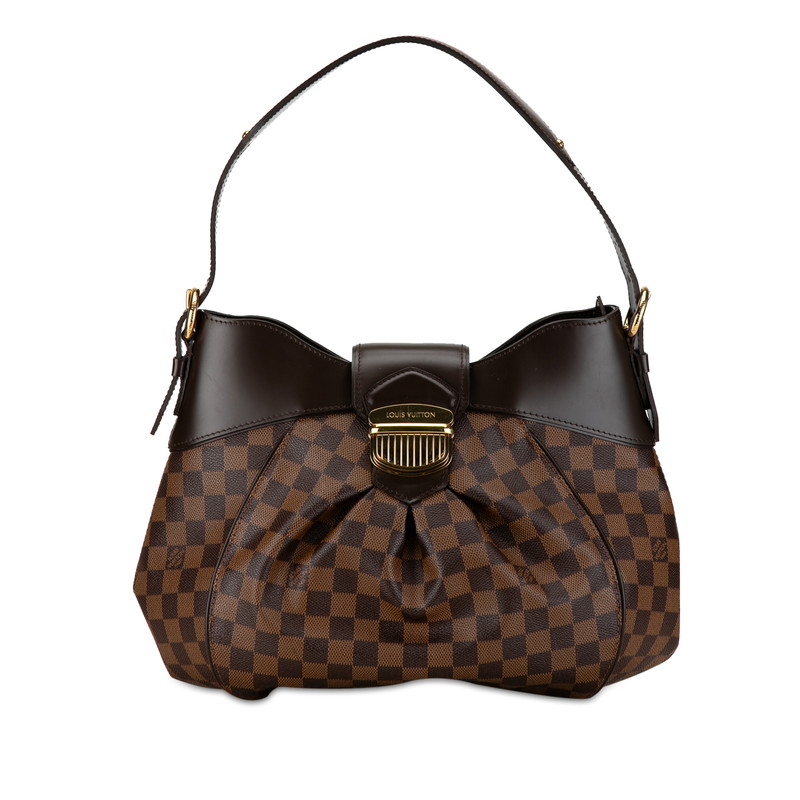 ルイ ヴィトン ダミエ システィナMM ショルダーバッグ N41541 赤銅色 PVC なめし革 レディース LOUIS VUITTON 【中古】
