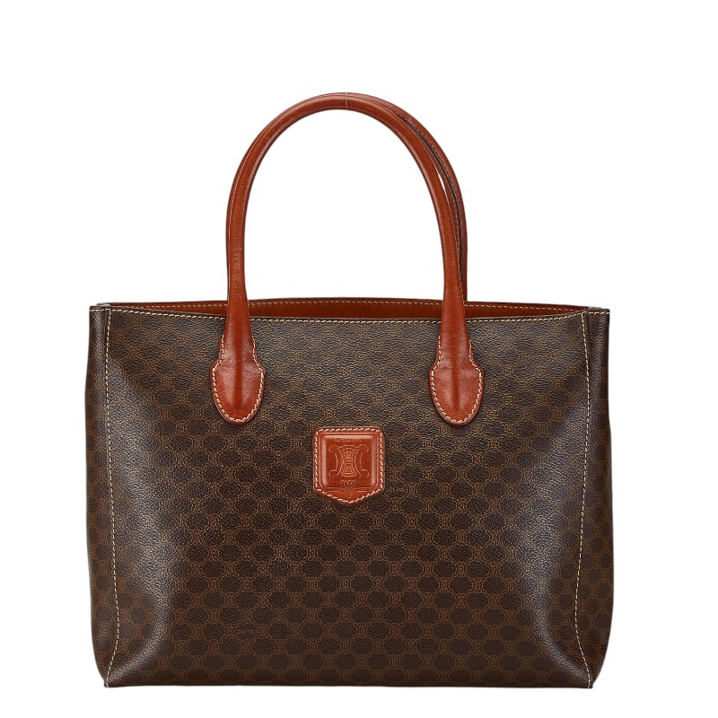 セリーヌ マカダム PVCレザー 2wayトートバッグ セリーヌ CELINE マカダム トートバッグ PVC ブラウン
