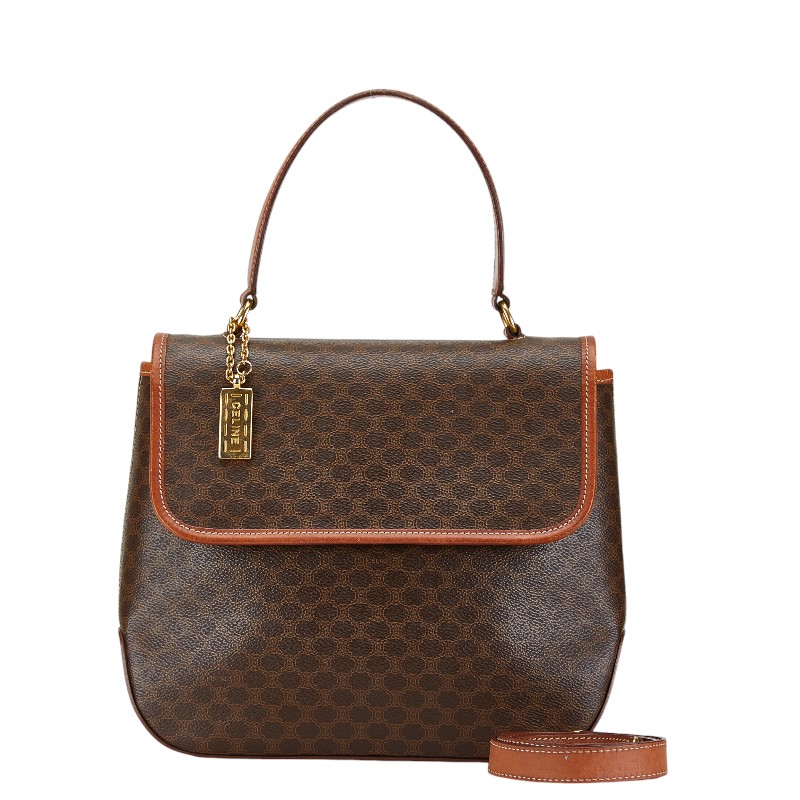 CELINE セリーヌ マカダム ハンドバッグ PVC レディース セリーヌ CELINE マカダム柄2WAYバッグ ブラック PVC レディース