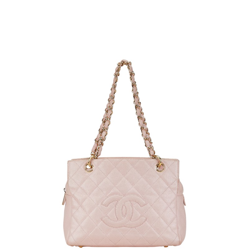 シャネル マトラッセ ココマーク チェーン トートバッグ ショルダーバッグ A18004 ピンク キャビアスキン レディース CHANEL 【中古】｜【銀座パリス】　店 107,250円