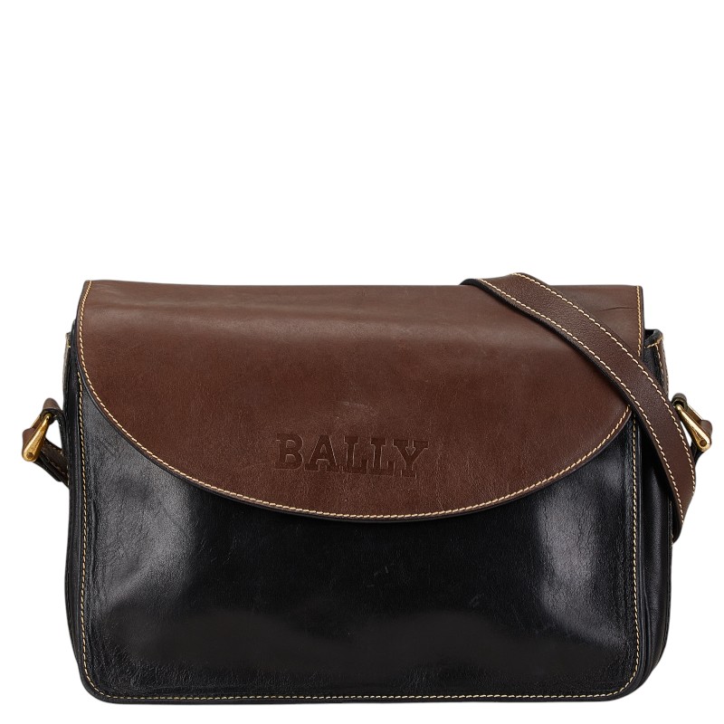 【Bally】レザーショルダーバッグ、ブラウン、シンプル バリー BALLY ショルダーバッグ ブラウン レザー メンズ