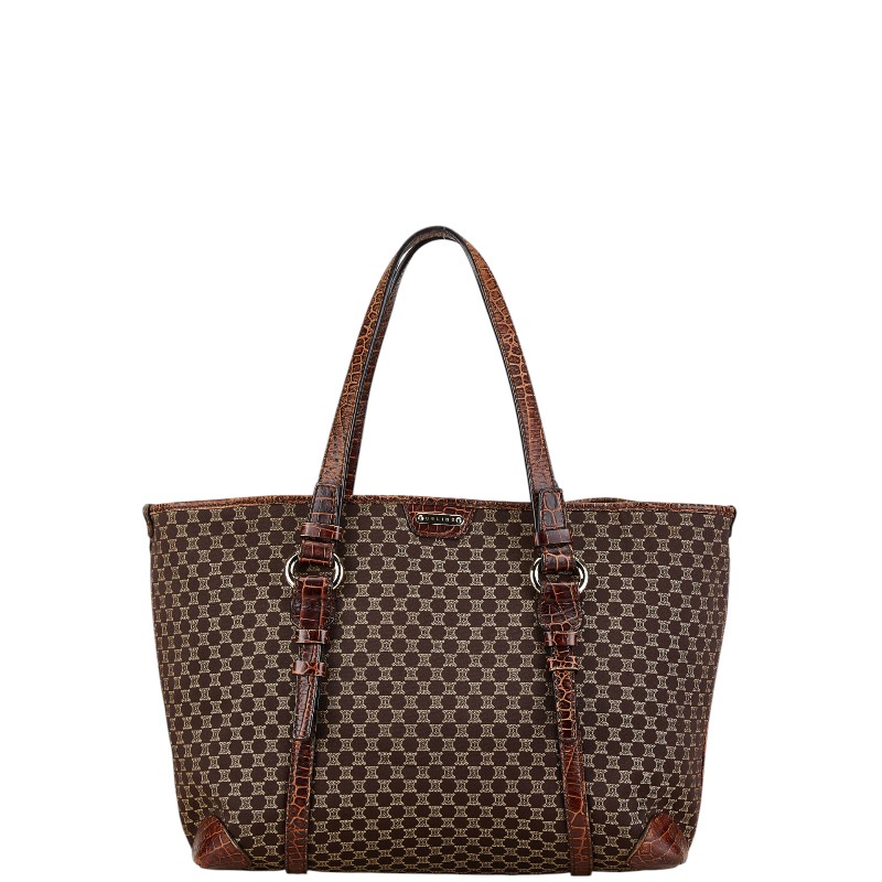 た*な様 セリーヌ　マカダム　クロコダイル型押し　ブラウン　トートバッグ　ハンド 楽天市場】CELINE セリーヌ マカダム柄 トートバッグ ショルダー