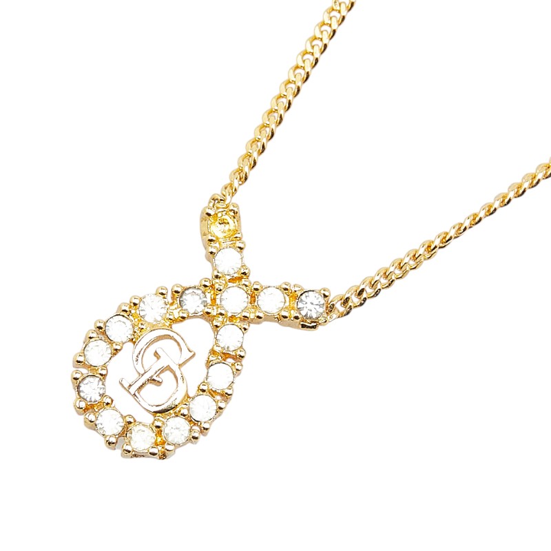 美品 Dior クリスチャンディオール CDロゴ ゴールド ネックレス Christian Dior クリスチャンディオール ネックレス CDロゴ ゴールド