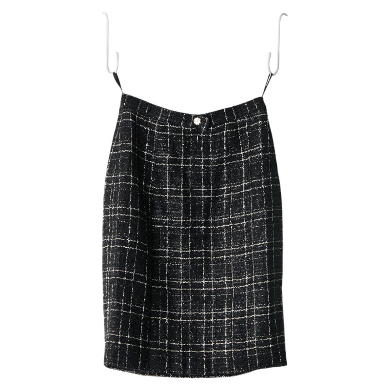 楽天市場】CHANEL シャネル P70539 チェック ツイード チェーン 21SS