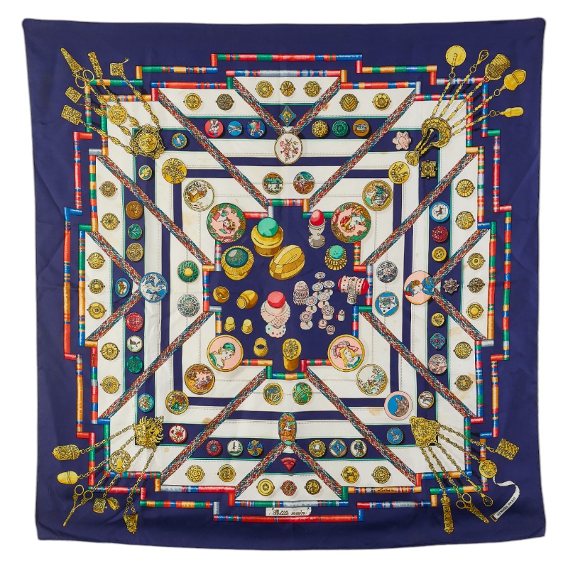 美品 エルメス カレ 90 Kachinas カチナ ネイビー ホワイトシルク 楽天市場】質屋 美品 エルメス HERMES カレ90 Kachinas カチナ