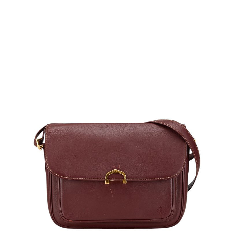 良品 カルティエ ヴィンテージ レザー ショルダーバッグ 鞄 レディース メンズ Cartier - 良品 カルティエ ヴィンテージ レザー ショルダー