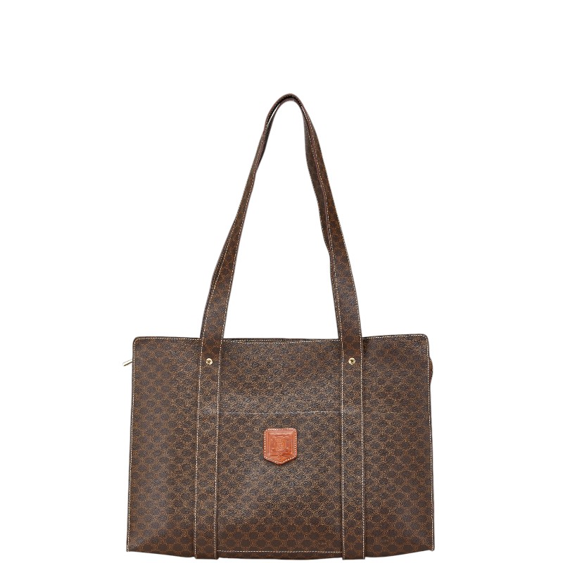 美品　CELINE セリーヌ　ハンドバッグ マカダム DM96 セリーヌ CELINE ヴィンテージ マカダムハンドバッグ ブラウン