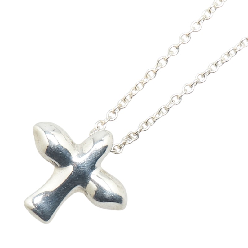 TIFFANY&CO. チェーン クロス ハート ネックレス アメジスト K18 TIFFANY&Co. ティファニー チェーン クロスハート アメジスト