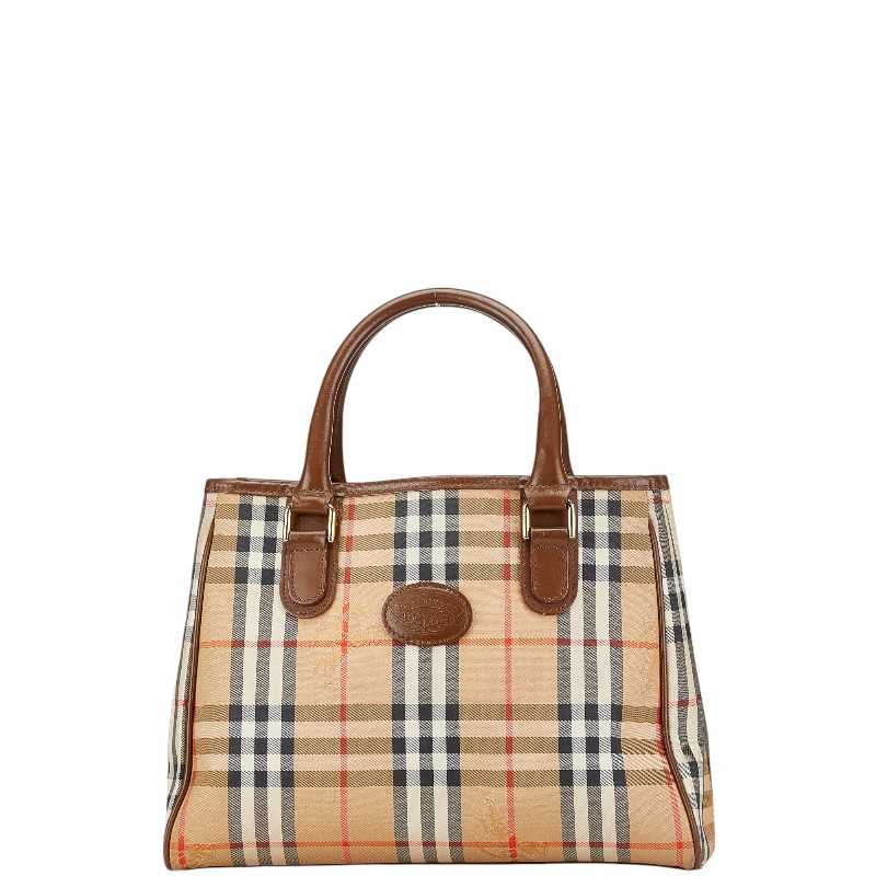 希少 美品 バーバリー トートバッグ ハンドバッグ ノバチェック シャドーホース BURBERRY - バーバリー ノバチェック トートバッグ PVCレザー