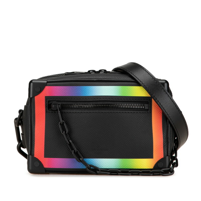 ルイ ヴィトン タイガ ミニソフトトランク ショルダーバッグ M30351 ブラック レインボー レザー レディース LOUIS VUITTON 【中古】 132,750円