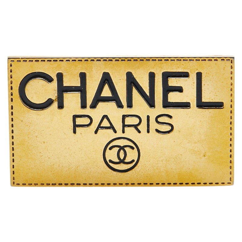 CHANEL プレートブローチ シャネル ブローチ プレート ゴールド