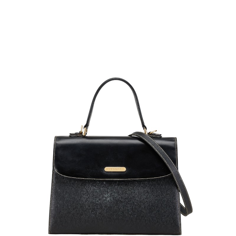 楽天市場】バーバリー トップステッチ クロコ型押し ハンドバッグ