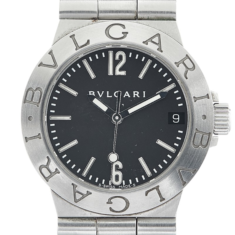 電池交換済 BVLGARI ブルガリ ディアゴノ チタニウム TI32TA デイト  