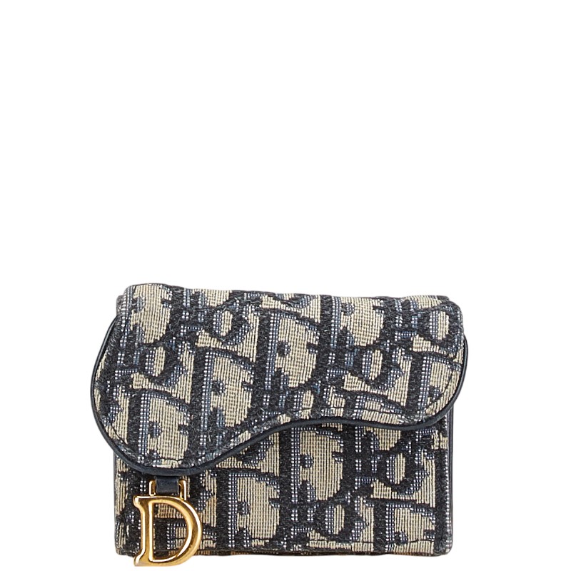 Dior 三つ折り財布 ベージュ/ネイビー 楽天市場】ディオール オブリーク 三つ折り財布 ネイビー
