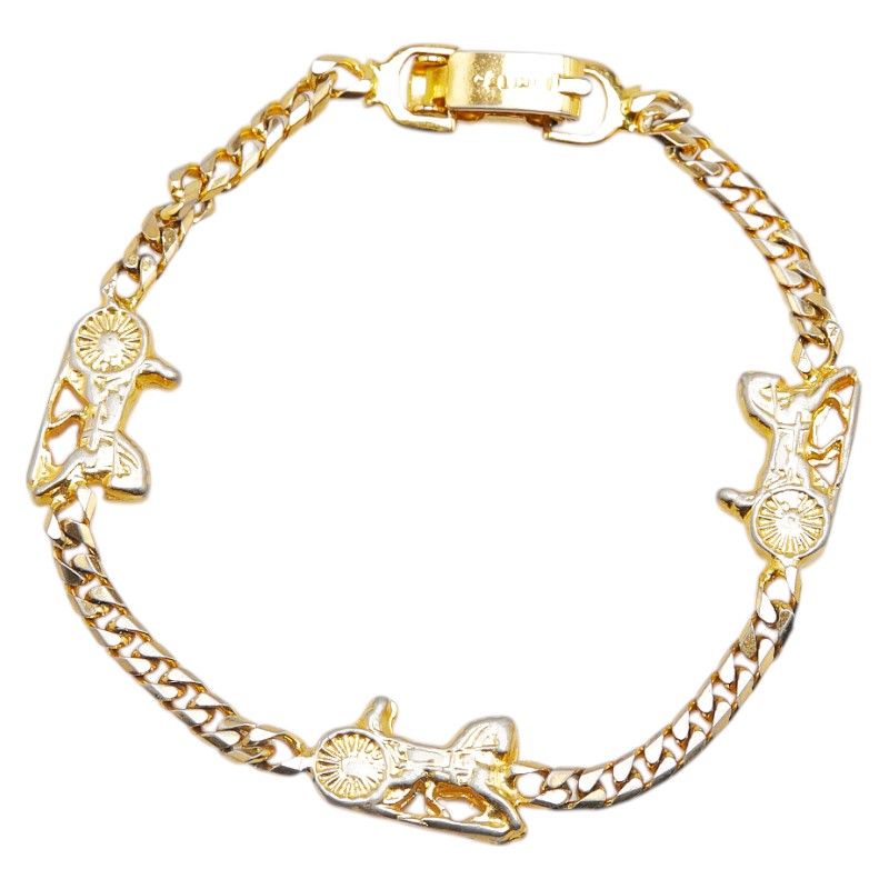 CELINE セリーヌ ブレスレット ゴールドカラー フランス製 CELINE - CELINE セリーヌ ブレスレット ゴールドカラー