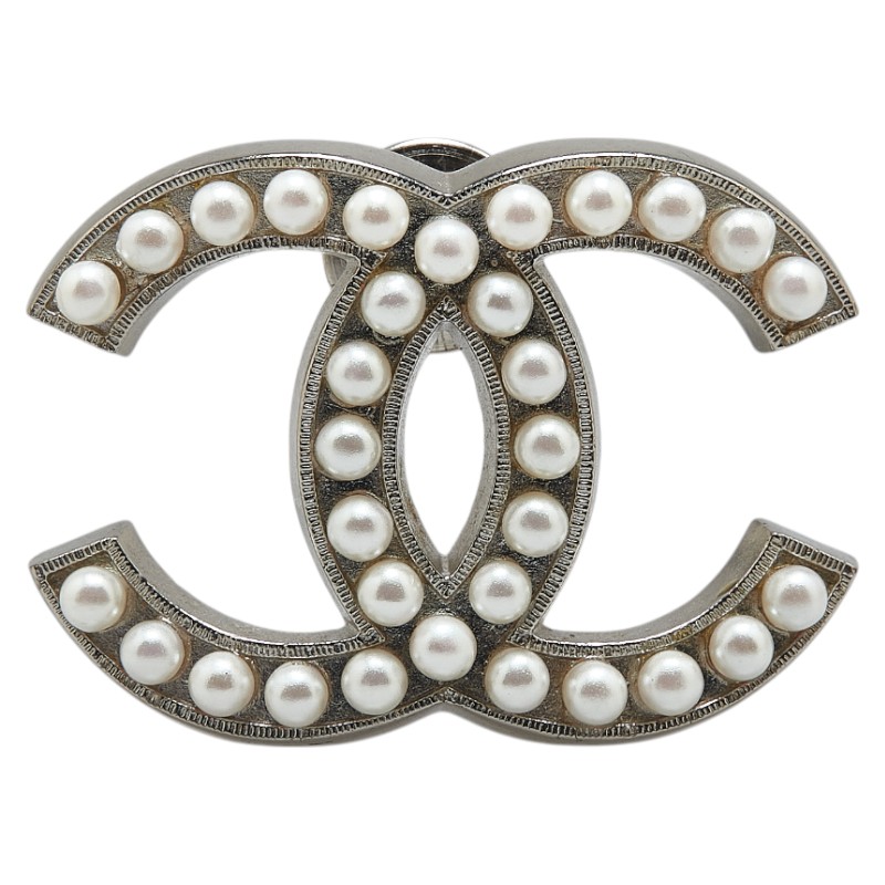 楽天市場】シャネル CHANEL ブローチ ココマーク シルバーx
