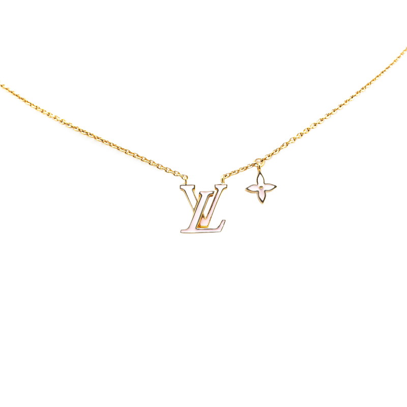 もも　極美品 ルイヴィトン コリエLVアイコニック エナメル ピンク 楽天市場】ルイヴィトン ネックレス Louis Vuitton モノグラム