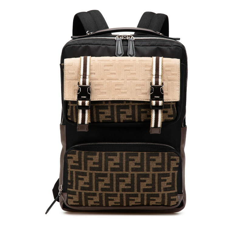 楽天市場】フェンディ FENDI リュック ズッカ ナイロン/レザー