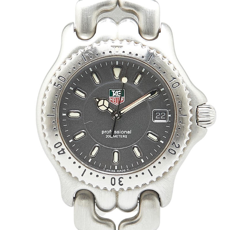 タグ・ホイヤー グレーダイヤル セルウォッチ WG1313-0 楽天市場】☆良品【TAG HEUER】タグホイヤー セル デイト WG1313