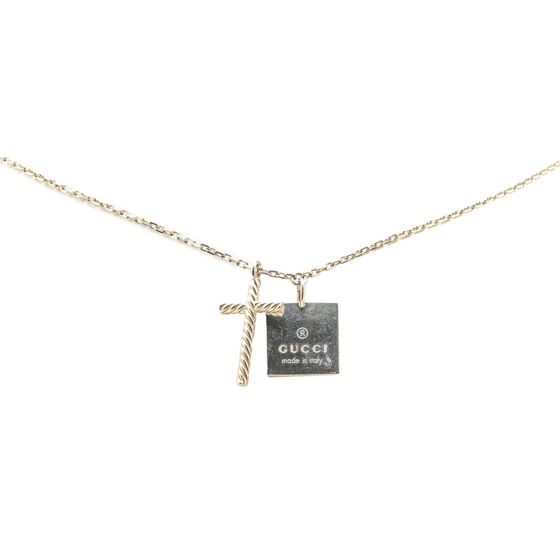 グッチ SV925 オープン クロス ネックレス GUCCI(グッチ) / オープンクロス/ネックレス/SV925/SLV/トップ有