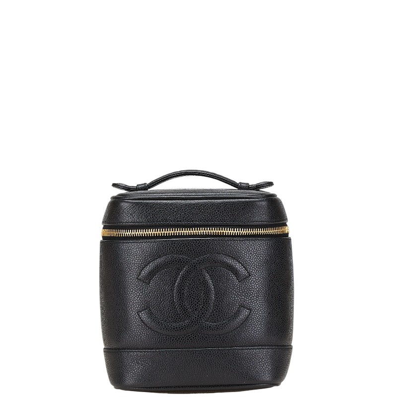 シャネル ココマーク バニティバッグ A01998 黒いこと キャビアひと肌 レディース CHANEL 【中古】