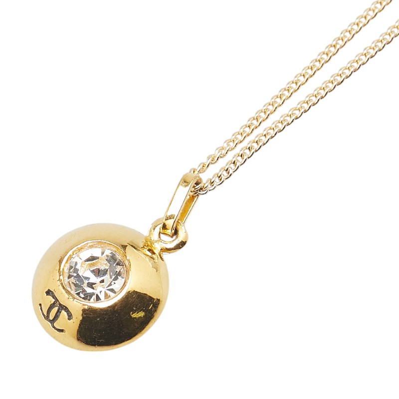 【美品】CHANEL ゴールド ココマーク　ネックレス　シャネル CHANEL シャネル ココマーク ネックレス ゴールドラメ