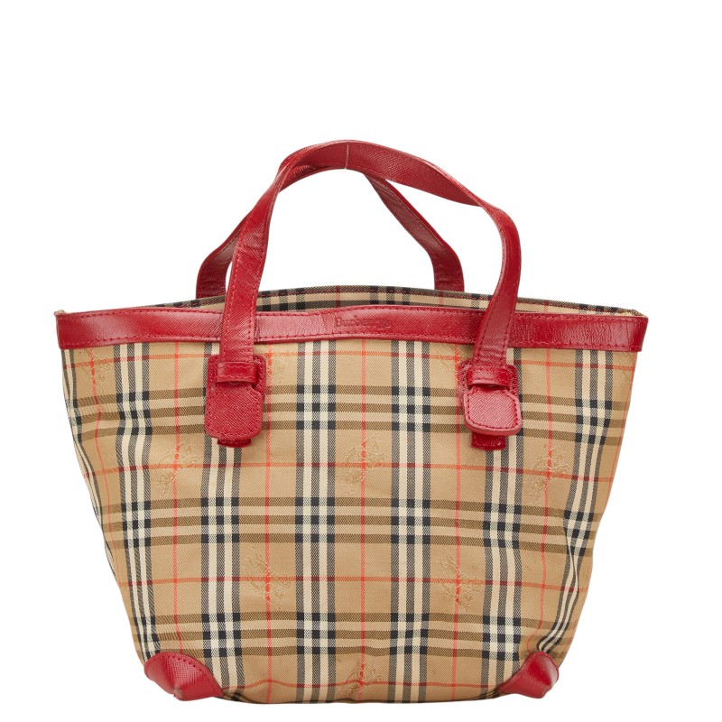 希少 美品 バーバリー トートバッグ ハンドバッグ ノバチェック シャドーホース BURBERRY - バーバリー ノバチェック トートバッグ PVCレザー