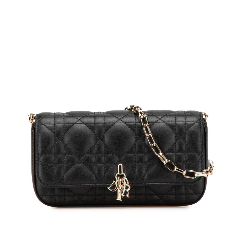 最安値　Dior Caro ミディアムバッグ　チェーンショルダーバッグ　ブラック Christian Dior クリスチャン・ディオール ショルダーバッグ