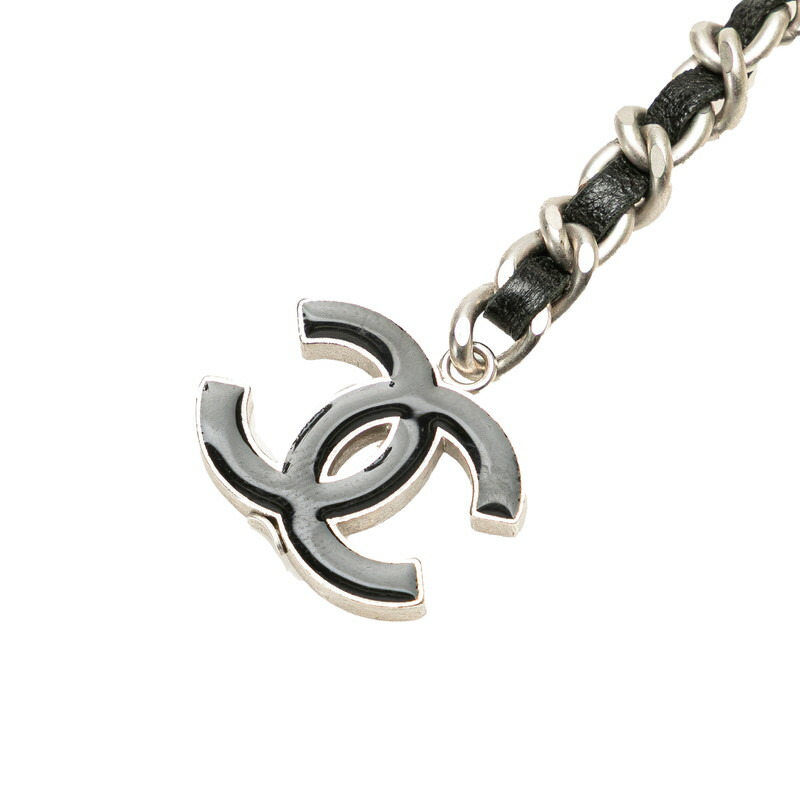 CHANEL シャネル　チェーンベルト 3Pココマーク シルバーメタル ブラック CHANEL シャネル チェーンベルト 3Pココマーク シルバーメタル
