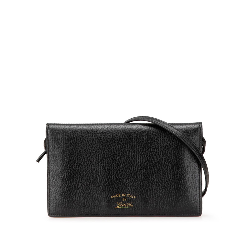 グッチ スウィング ウォレットバッグ ショルダーバッグ 368231 ブラック レザー レディース GUCCI 【中古】｜【銀座パリス】　店