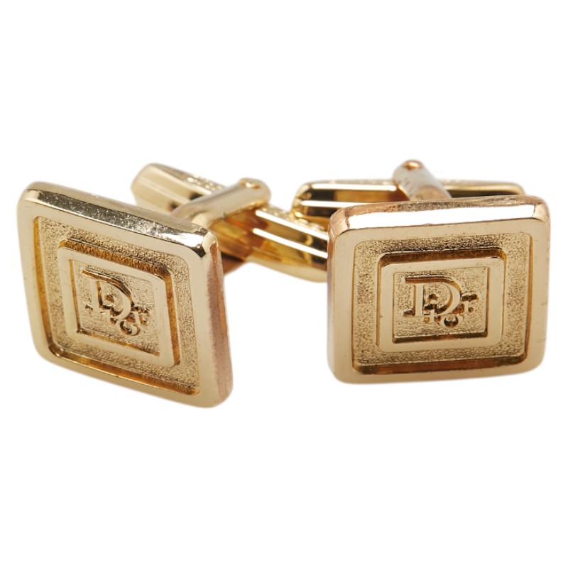 クリスチャンディオール ロゴタイプ 折り返し ゴールド メッキ レディース Dior 【中古】