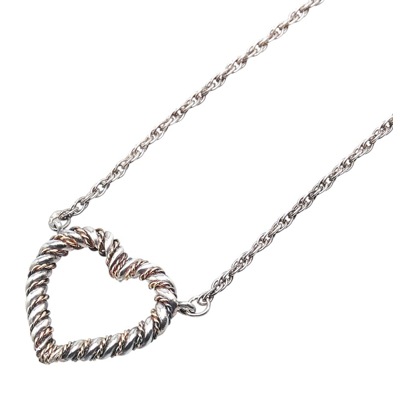 TIFFANY&Co ネックレス コンビ ツイストハート 18金 SV925 TIFFANY&Co. ティファニー ツイストハート ネックレス コンビ