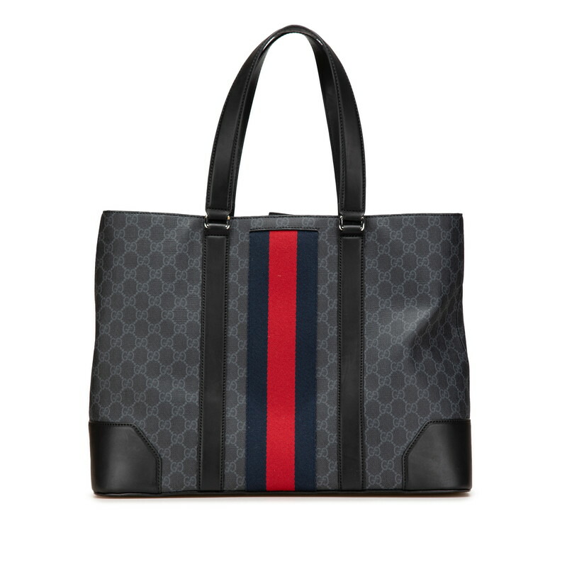 グッチ シェリーライン ナイロン トートバッグ GUCCI グッチ トートバッグ シェリーライン ナイロン ネイビー