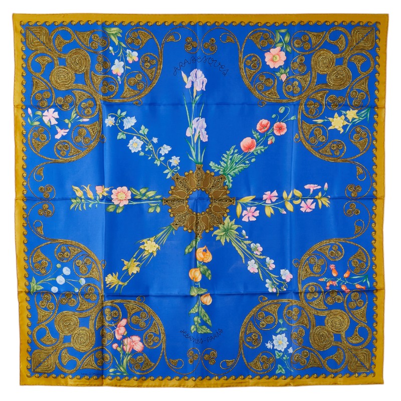 HERMES エルメス　カレ　90 スカーフ　「世界の 中心軸」 HERMES 新古品 エルメス カレ90 Axis Mundi 世界の中心軸 大判
