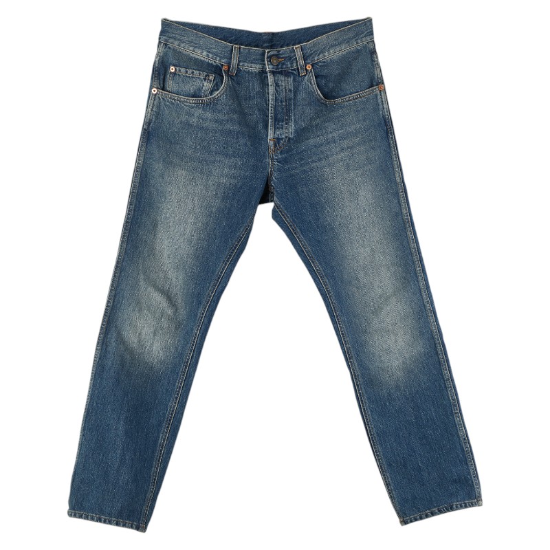 グッチ　ジーンズ GUCCI グッチ 18AW 475254 ブリーチ加工 カットオフ センター