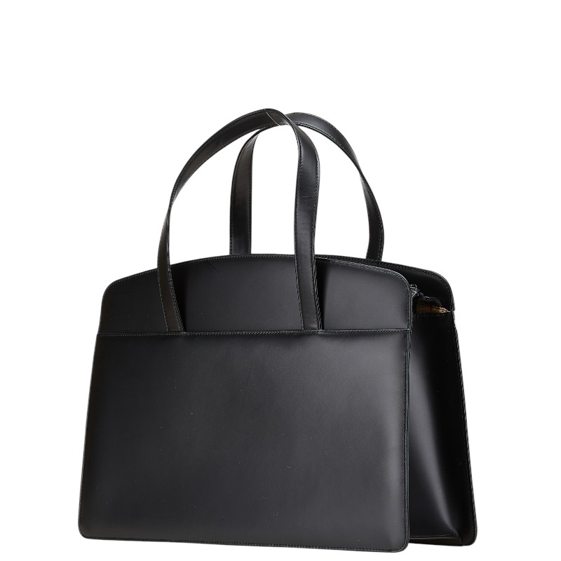 バーバリー ノバチェック シャドーホース ハンドバッグ ブラック マルチカラー レザー キャンバス レディース BURBERRY 【中古】 28,368円