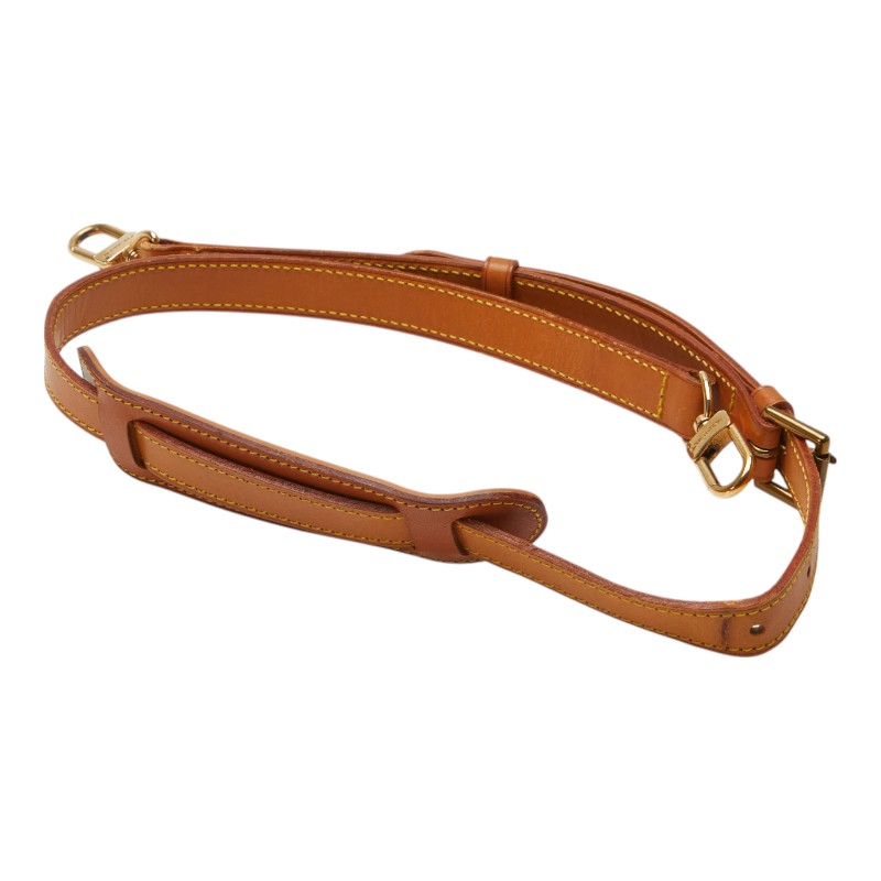 Louis Vuitton レザー ストラップ ブラウン LOUIS VUITTON - ルイ ヴィトン ショルダーストラップ レザー