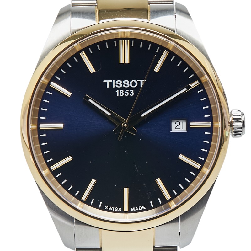 TISSOT ティソ T055410 青文字盤 デイト クオーツシルバーメンズ TISSOT ティソ T055410 青文字盤 デイト クオーツシルバーメンズ