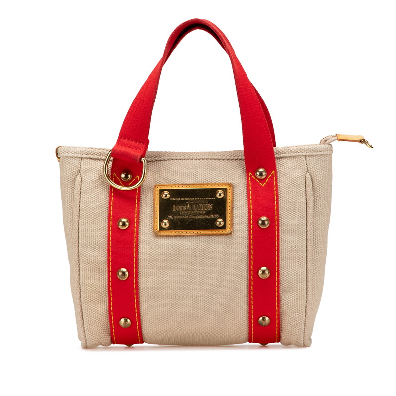 ルイ ヴィトン アンティグア カバPM ハンドバッグ M40038 ベージュ レッド キャンバス レディース LOUIS VUITTON 【中古】 33,995円