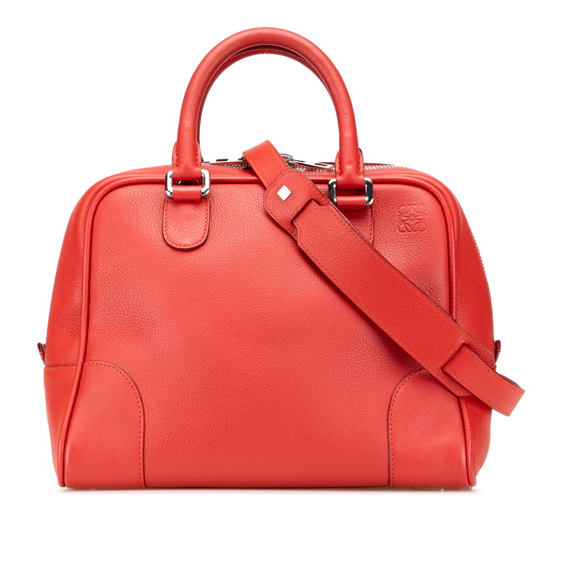 ぱーぷる LOEWE ロエベ アマソナ28 2way レザー レッド ロエベ LOEWE アマソナ28 2way ショルダー ハンドバッグ レッド