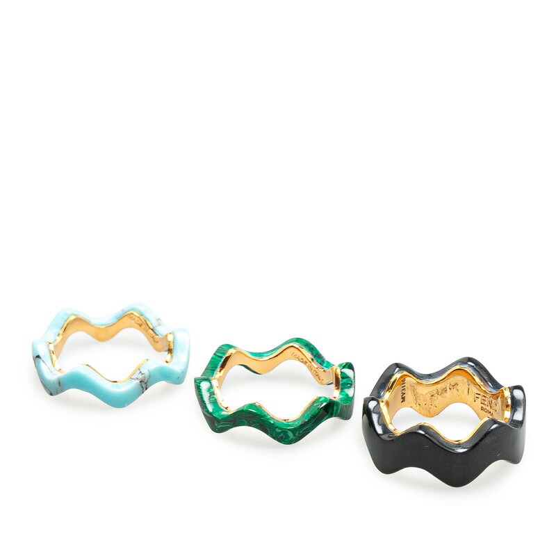 BALENCIAGA 　FENDI　リング２点セット ゴールド シルバー BALENCIAGA FENDI リング2点セット ゴールド シルバー