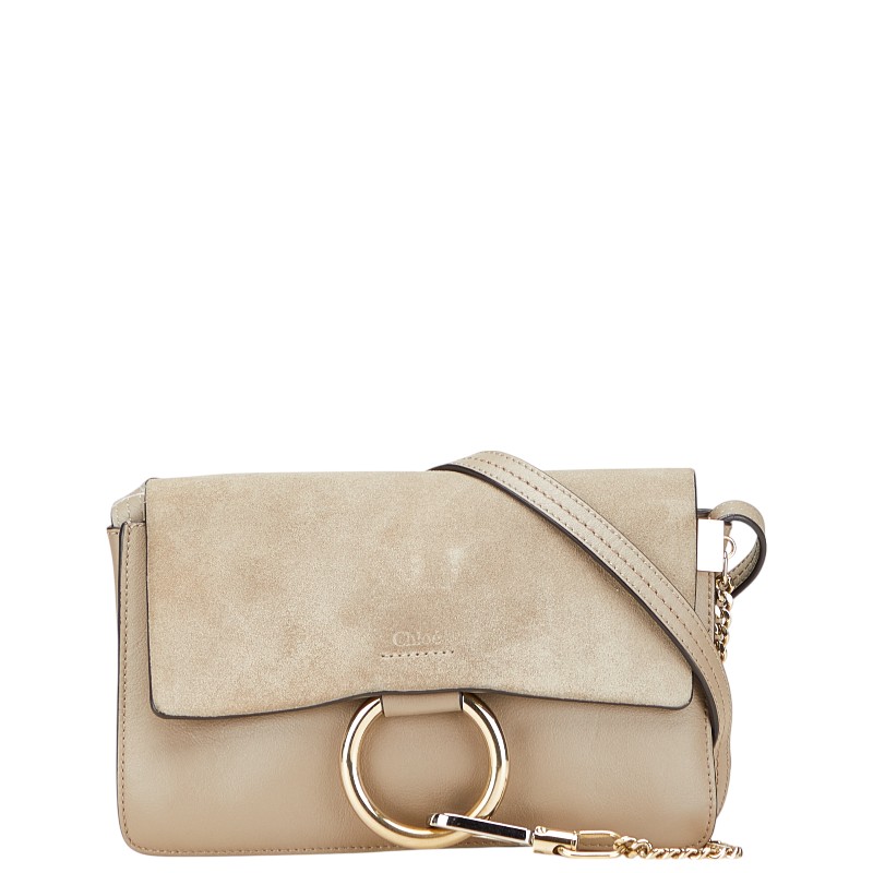 楽天市場】クロエ フェイ 斜め掛け ショルダーバッグ ベージュ レザー