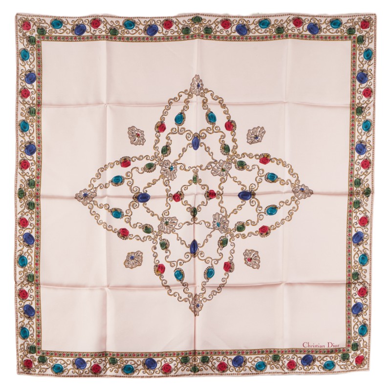 楽天市場】クリスチャン・ディオール 大判 シルク スカーフ ブラック