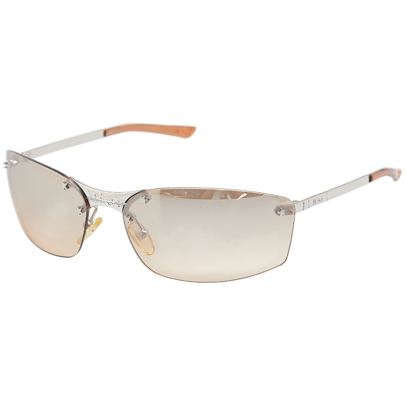 Dior シルバークリアサングラス ディオール Dior サングラス レディース メンズ （シルバー