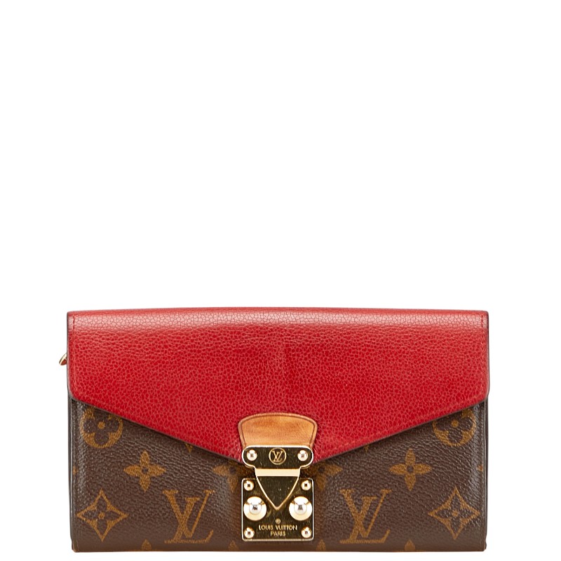 ルイヴィトン　長財布　モノグラム　ポルトフォイユパラス　長財布　赤 ルイヴィトン LOUIS VUITTON 財布 長財布 モノグラム