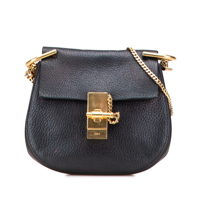 クロエ ドリュー チェーン ショルダーバッグ ブラック レザー レディース Chloe 【中古】|【銀座パリス】 店